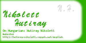 nikolett hutiray business card